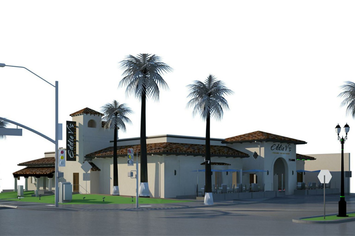 Eddie V's Palm Desert building rendering