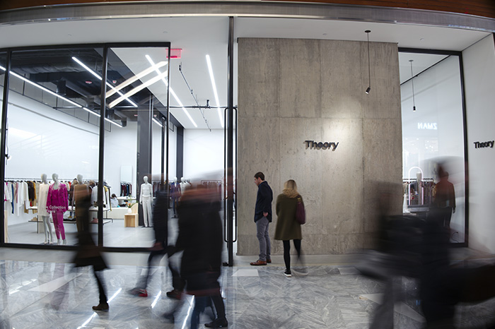 Theory retail storefront at Hudson Yards