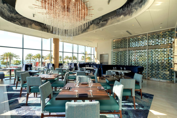 Dining area at Del Friscos Double Eagle Steakhouse in San Diego