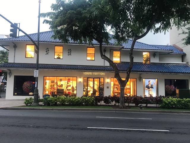 Exterior of Louis Vuitton Gump building on Oahu