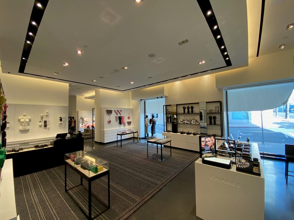 Interior of Chanel store located at Wilshire Blvd., Beverly Hills, CA.