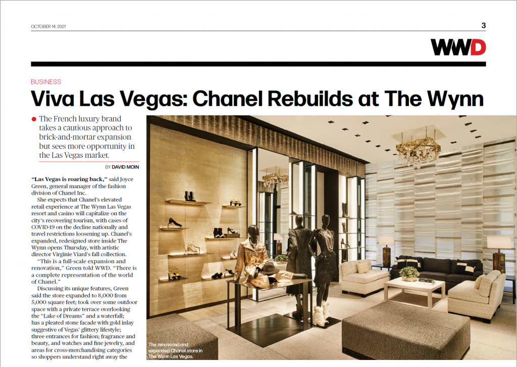 Chanel Las Vegas as seen in WWD Magazine - Dickinson Cameron