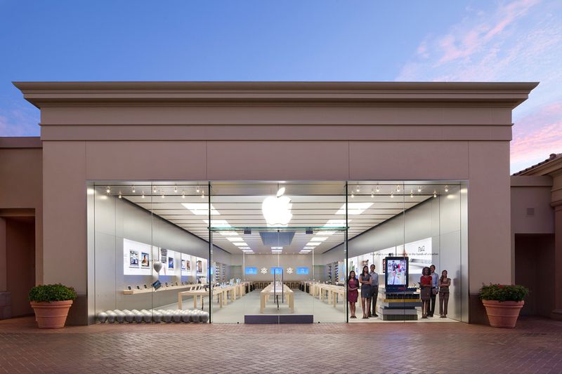 Apple Store storefront at Newport Beach, CA location